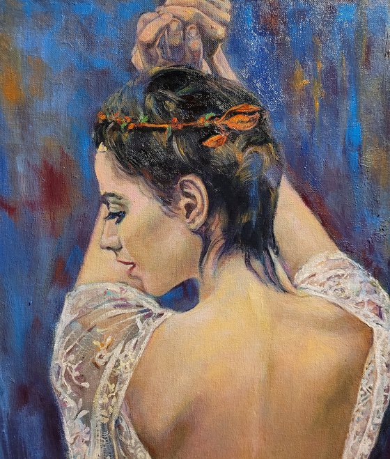 A Dancer, Original Oil painting, Contemporary