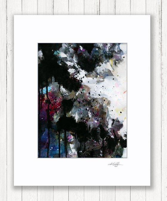 Lost In The Moment Collection 2 - 4 Abstract Paintings in Mats by Kathy Morton Stanion
