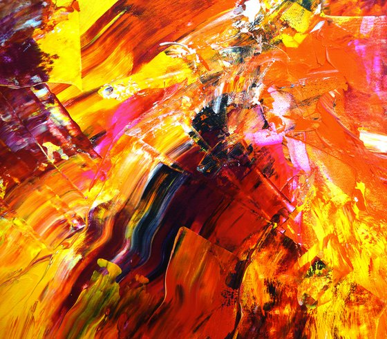 Yellow Red Abstraction XXL 1