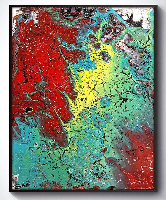 Fluid Abstract, Fluid Original Art, Fluid Acrylic, Small Wall Art, Fluid Art Painting, Original Acrylic Fluid Painting, Abstract Acrylic