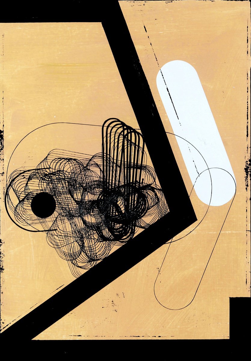 Geometric Painting , Entropy Zone 37. By Petr Strnad, 12 X 17, Artwork For Sale On Artfinder