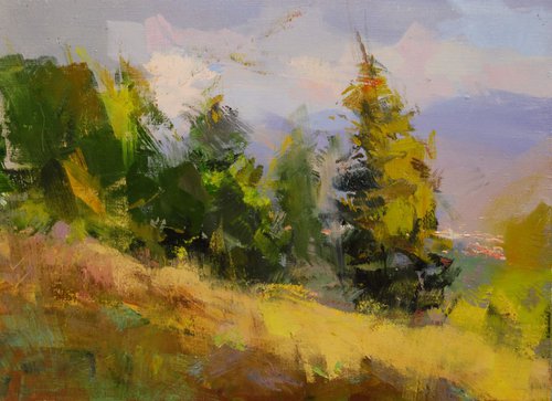Landscape Oil Painting " Forest Brides " ( 434l15 ) by Yuri Pysar