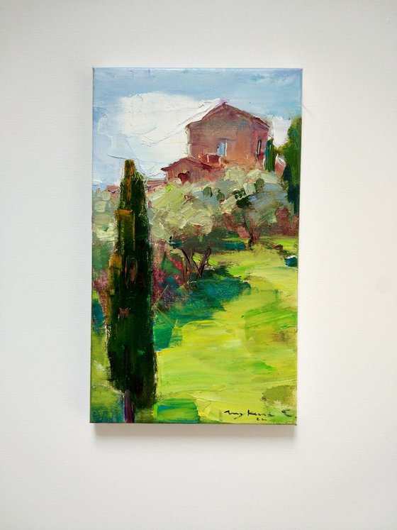 View of the Italian courtyard