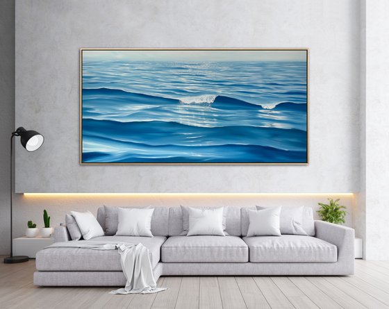 Big Ocean Energy, large surf coastal seascape