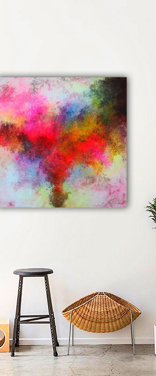 100 x 100cm. / abstract painting / Episode 77 by Alex Senchenko