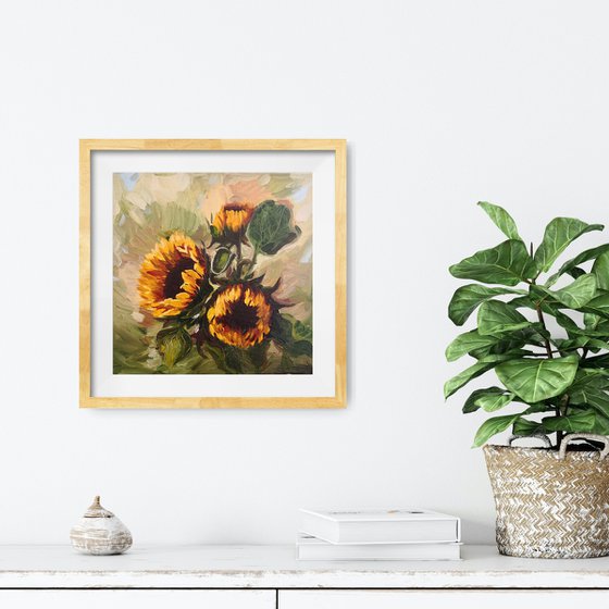 Sunflowers in the garden Painting