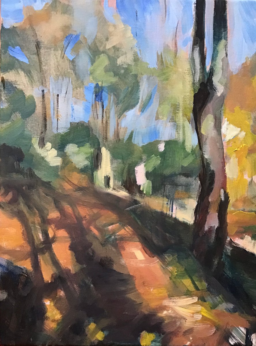 Expressive Oil Painting , Autumn Colour By Sandra Haney, 12 X 16, Artwork For Sale On Artfinder
