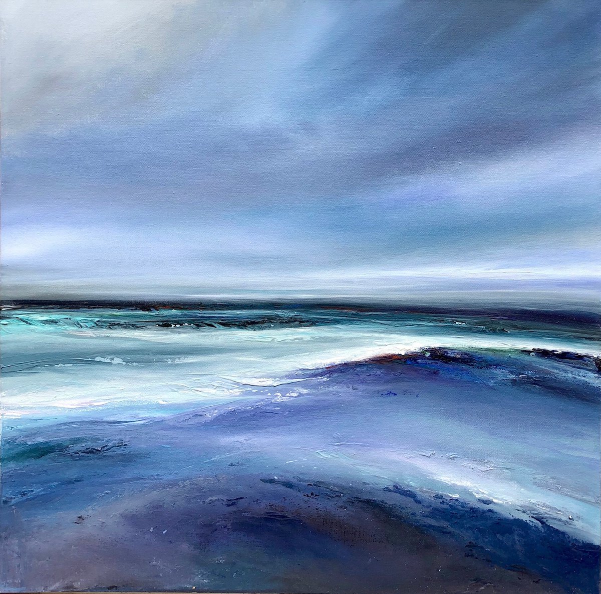 Calming Sea Acrylic painting by Michael Claxton Artfinder