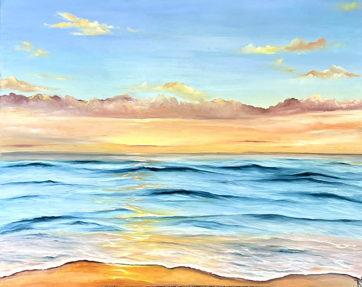 Golden sea by Anastasiia Novitskaya