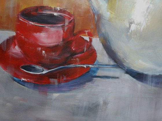 Still life cup pot 70x70cm