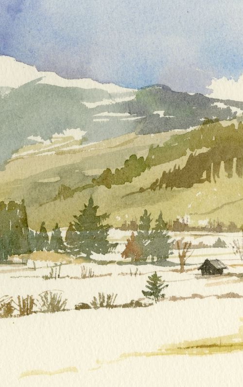 Speireick mountain, Austria by Carole Griffin RBA (Royal Society of British Artists)
