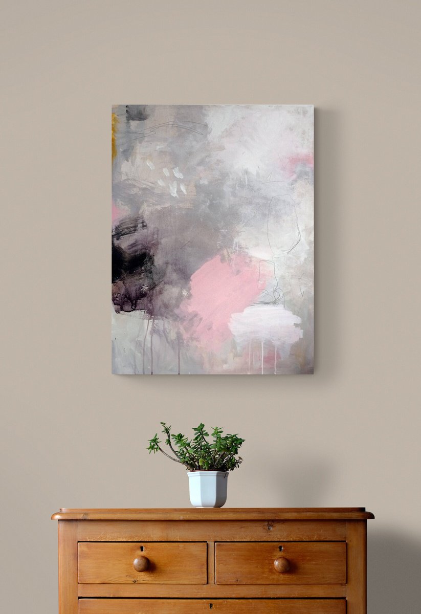 Abstract Painting By Olena Karpenko, 24 X 31", Surrender, Original Artwork