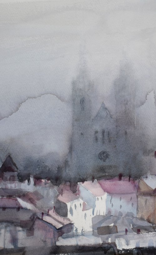 Foggy evening... by Goran Žigolić Watercolors