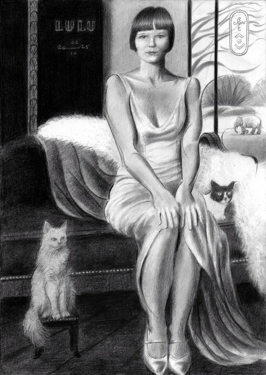 Geometric Portrait Pencil Drawing By Corne Akkers, 8 X 12, Lulu - 02-09-25, Original Artwork