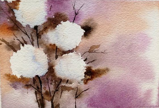 Cotton flower painting