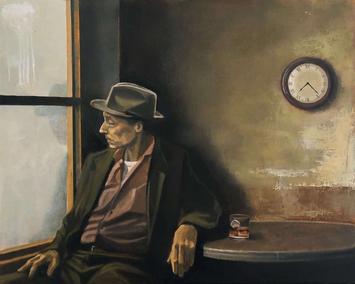 Impressionistic Portrait Oil Painting By Bruce Dean, 30 X 24, 7:23, Original Artwork