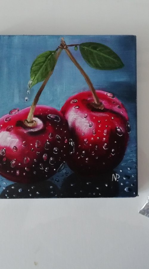 cherries twins by Nataliia Plakhotnyk