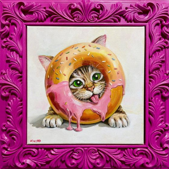 Cat in a Donut