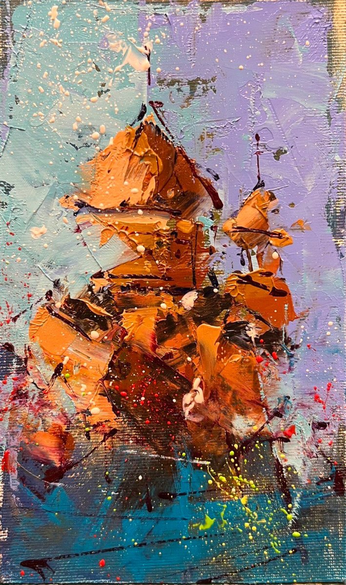 Cityscapes Oil Painting By Arman Allakhverdian, 12 X 16, Armenian Church In Dnipro, Original Artwork