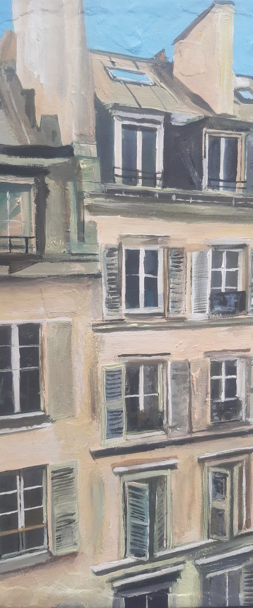 Parisien Flats From My Bedroom Window by Andrew  Reid Wildman