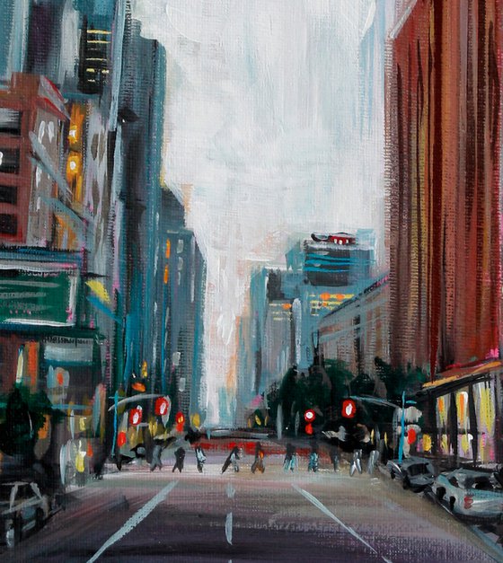 The City. Downtown. Skyscrapers. Cityscape.