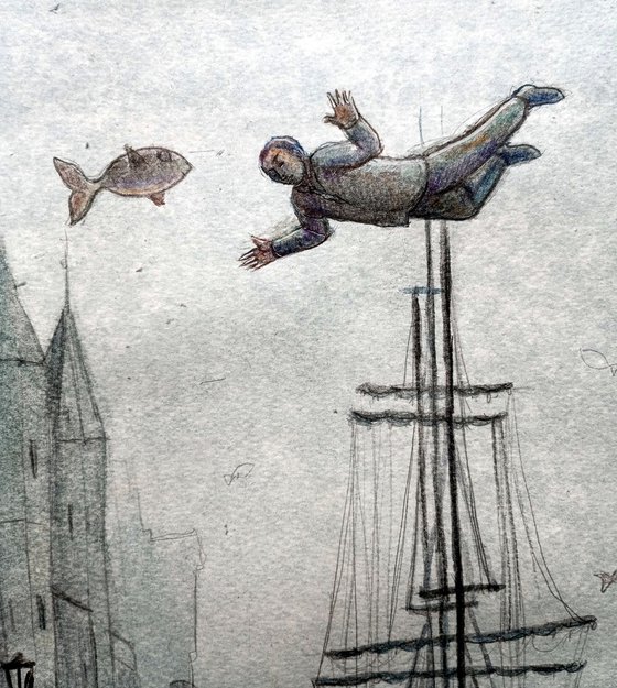 Flying over the dock