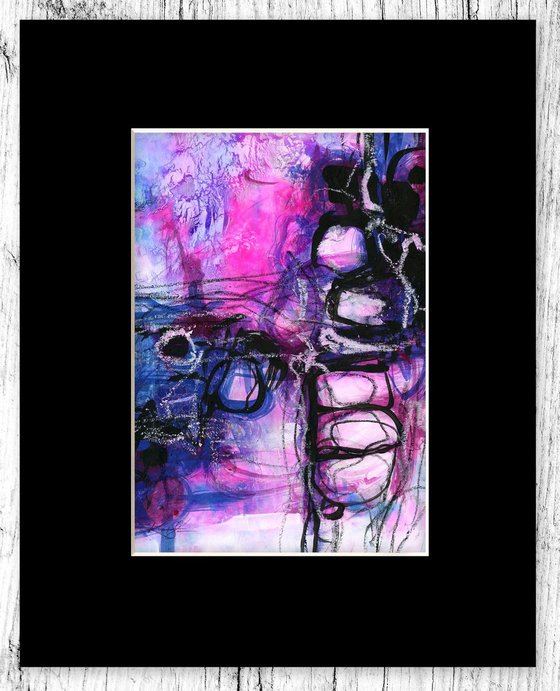 Abstract Dreams 74 - Mixed Media Abstract Painting in mat by Kathy Morton Stanion