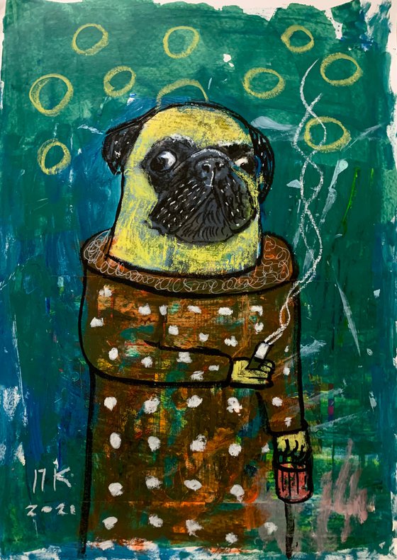 Smoking pug #5