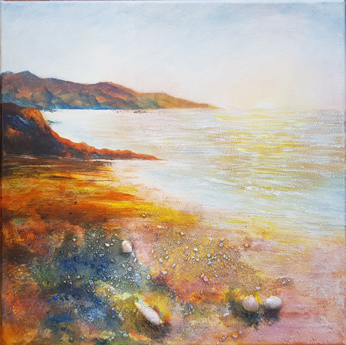 Evening Cove (textured seascape) by Michele Wallington