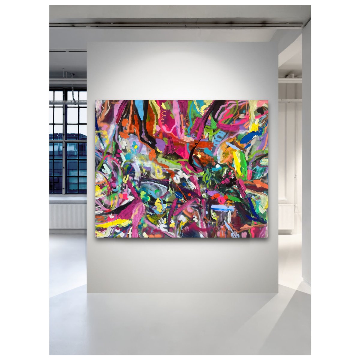 Abstract Painting By Maria Esmar, 71 X 55", I Am My Own Muse, Original Artwork