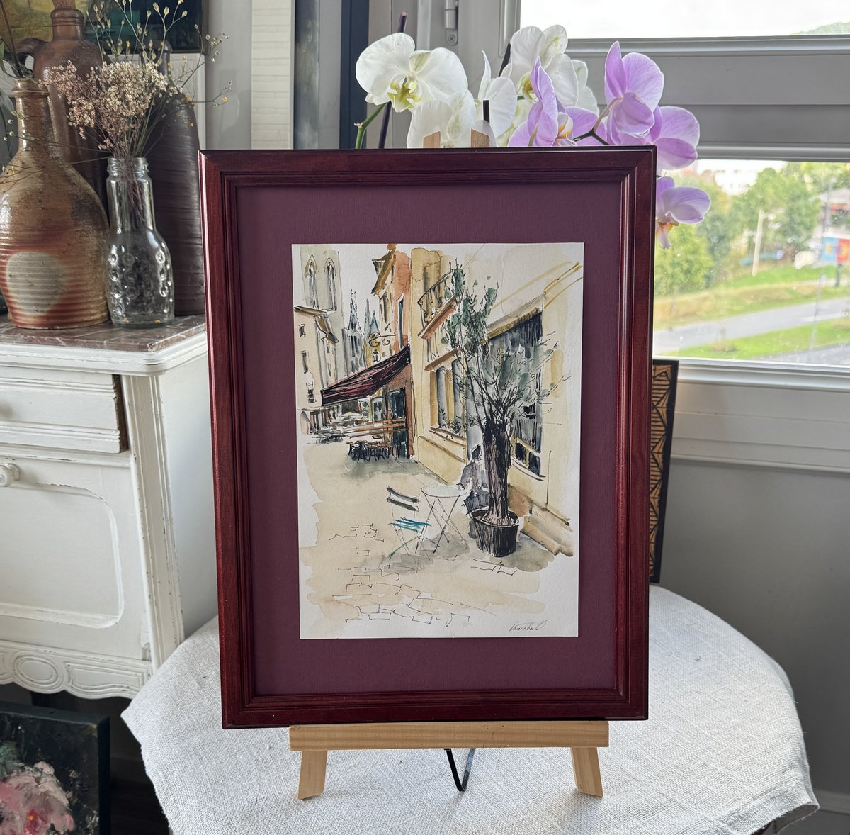 Cityscapes Drawing By Olha Laptieva, 13 X 17", Vacation In France. Nancy, Original Artwork