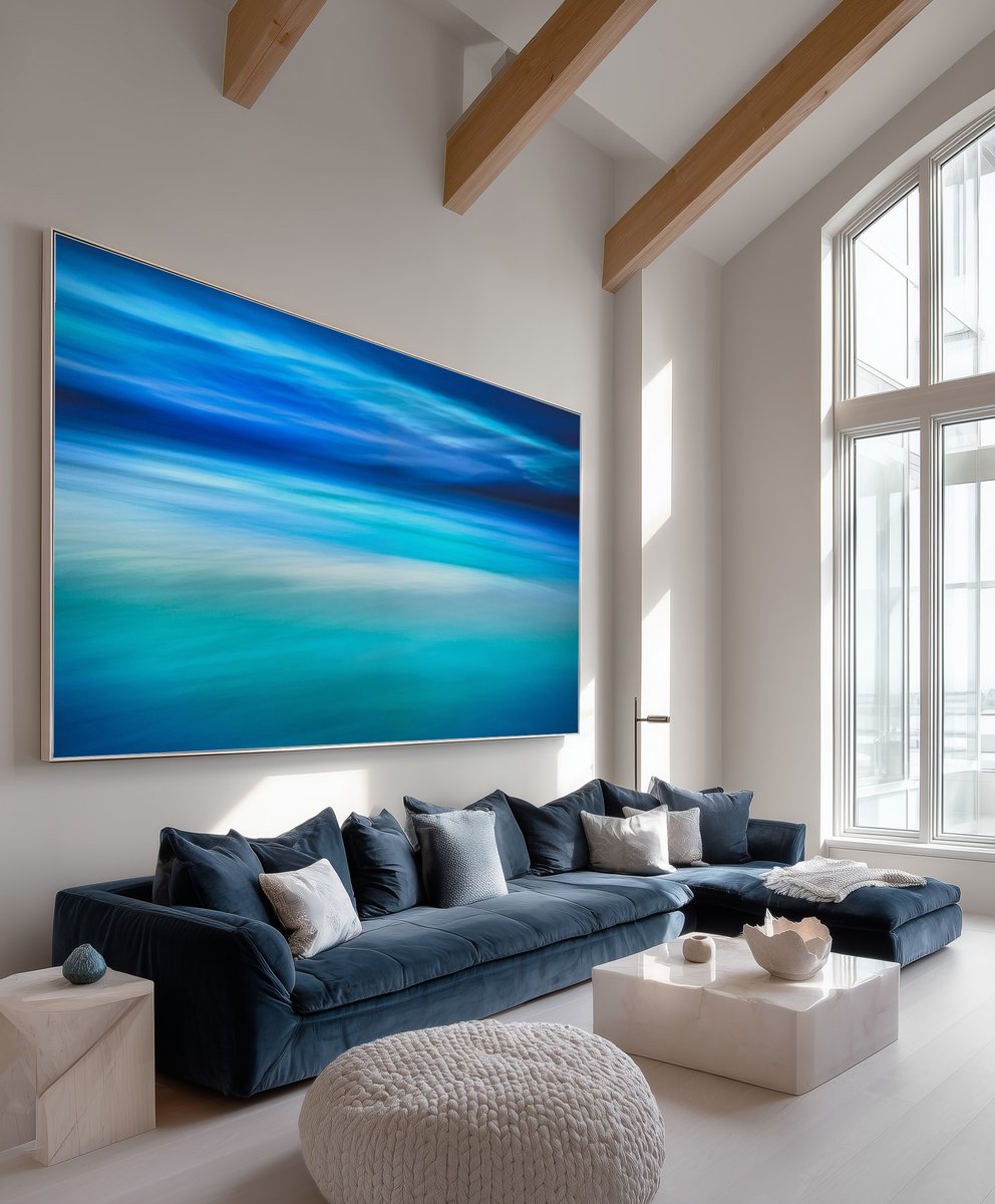 Impressionistic Photograph , A Walk In The Waves Ii By Lynne Douglas, 76 X 40, Artwork For Sale On Artfinder