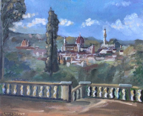 Florence from the Boboli gardens, after Corot.