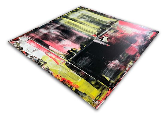 "It Takes A Village" - Save As A Series - Original PMS Large Abstract Six Panel Acrylic Paintings On Plexiglass and Wooden Panel, Framed - 78" x 52"