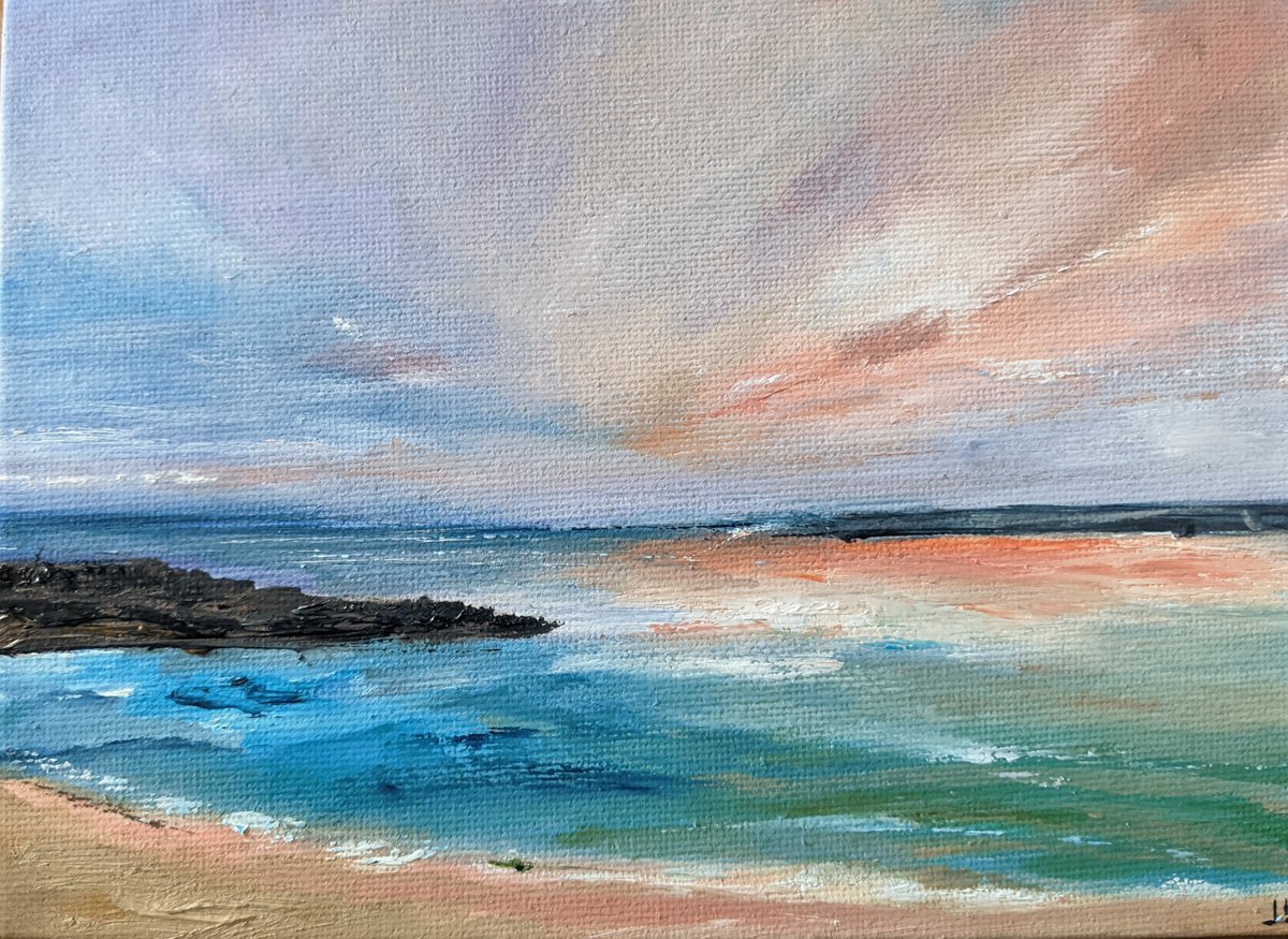 Miniature Redruth seascape by Jo Earl