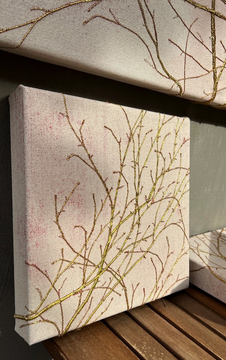 Organic Abstract Painting By Olya Tereschuk, 10 X 10", Invisible Trauma-4, Original Artwork