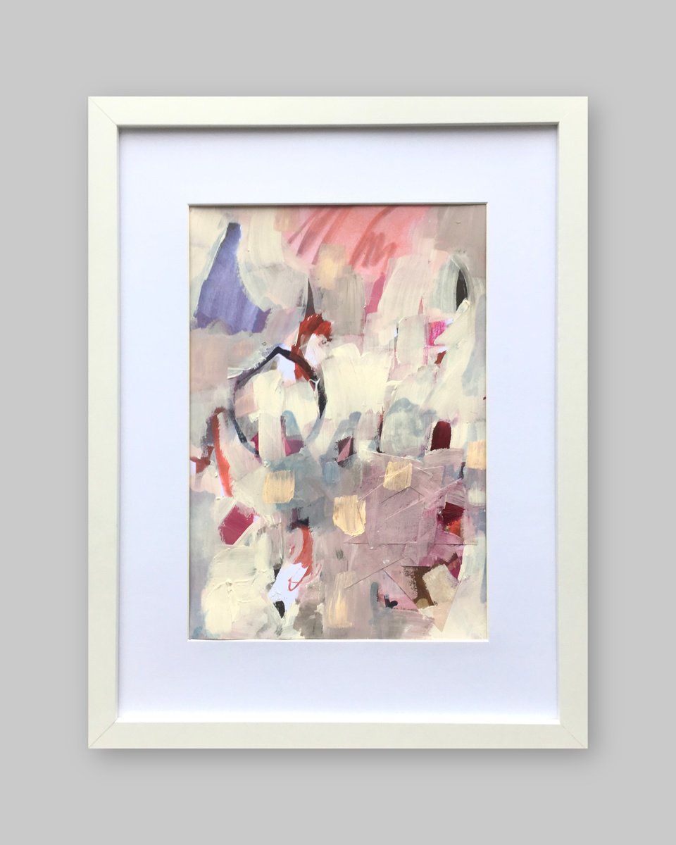 Geometric Abstract Oil Painting By Guy Pickford, 13 X 17, Beginning Anew, Original Artwork