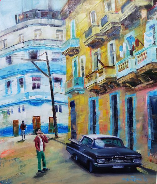 Havana Cuba Street Scene by Ion Sheremet