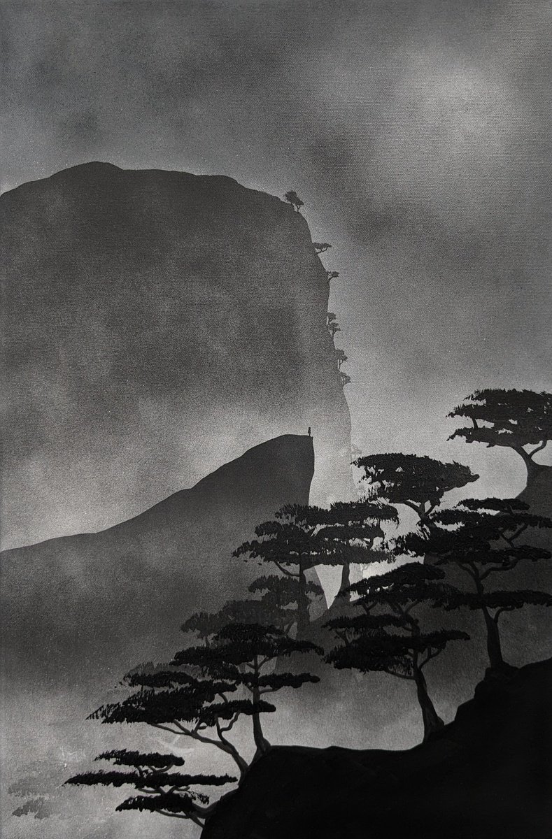 Landscape Acrylic Painting By Robert Owen Bloomfield, 16 X 24", Bal??u 15, Original Artwork