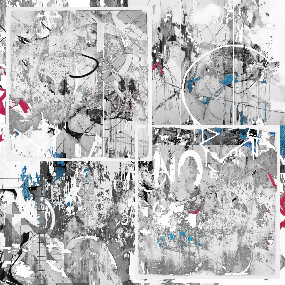 Abstract Limited Edition Print By The Most Active, 19 X 19", No Entry, Original Artwork