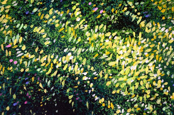 Forest Path With Wild Flowers
