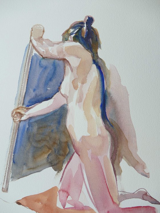 Kneeling female nude