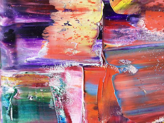 "Getting Our Sh#t Together" - FREE USA SHIPPING + Save As A Series - Original PMS Abstract Diptych Oil Paintings On Canvas - 40" x 16"