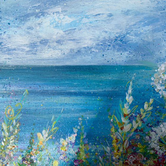 Colourful Meadow with Seaview