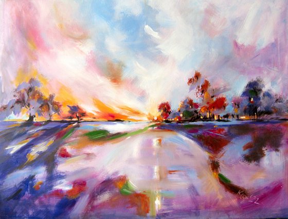 Landscape with trees II