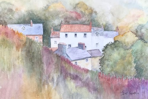 Rooftops in Staithes by JANE  DENTON
