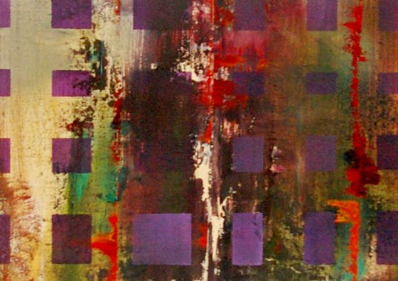Abstract Oil Painting - Ab Squares iv