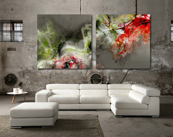 Delirios VIII/XL large diptych, set of 2 panels