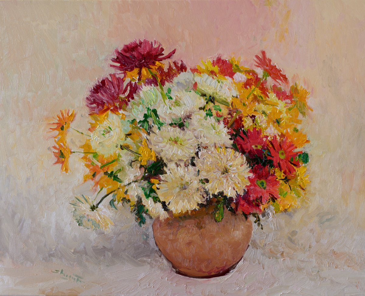 Autumn Flowers By Suren Nersisyan, 30 X 24, Artwork For Sale On Artfinder