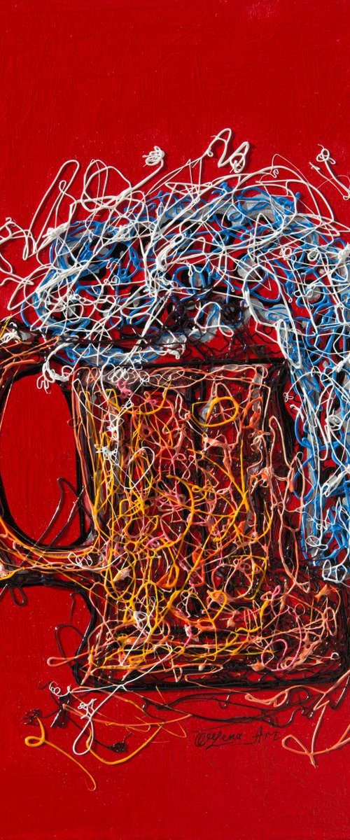 Abstract Beer by Lena Owens at OLena Art